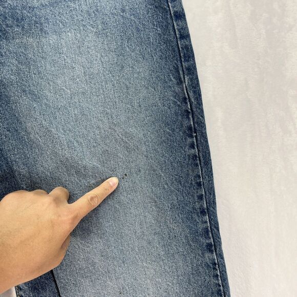 ReVice High Rise Jeans Crossover Waist Wide Leg Women’s Sz 27 Acid Wash Y2k - Picture 3 of 13